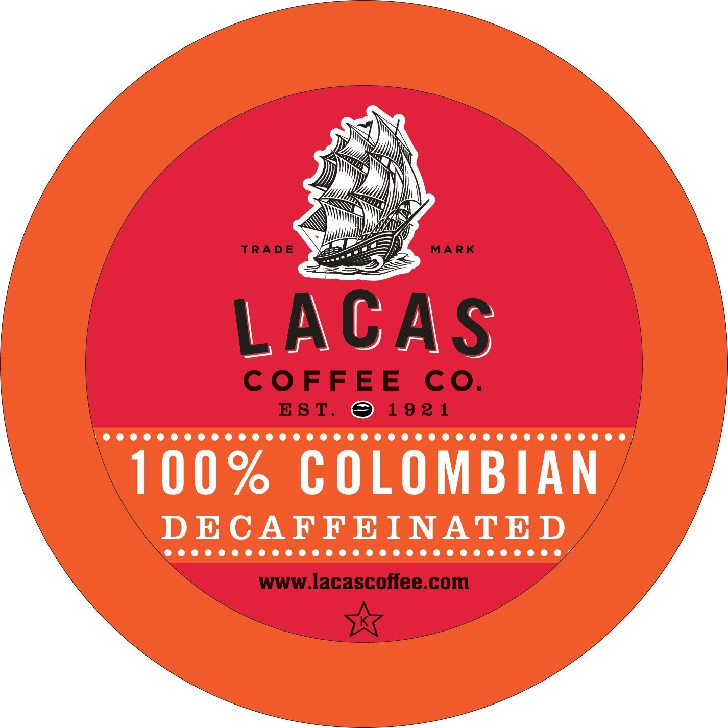 Lacas Coffee 100% Colombian Decaf Single Serve Cups, Compatible with Keurig K-Cup Brewers 24 Count