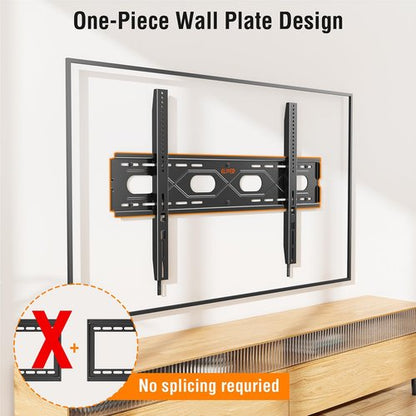 ELIVED Heavy Duty TV Mount for Most 50-120 Inch tvs Up to 220 lbs, Fixed Wall Mount Fits 16"/24"/ 32"/36" Studs, Low Profile TV Bracket up to VESA 950x600mm, 1.1" Space Saving