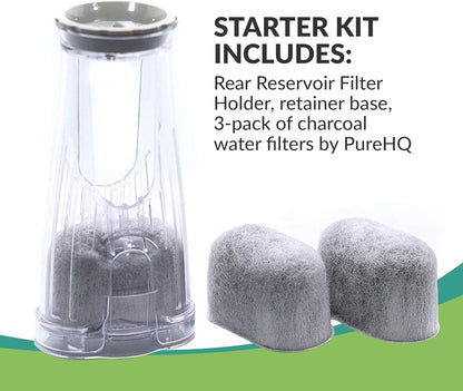 PureHQ Keurig Starter Kit - Replacement for K200, K250, K35, K-Duo & K-Compact | Includes Filter Holder & 3-Pack Water Filters