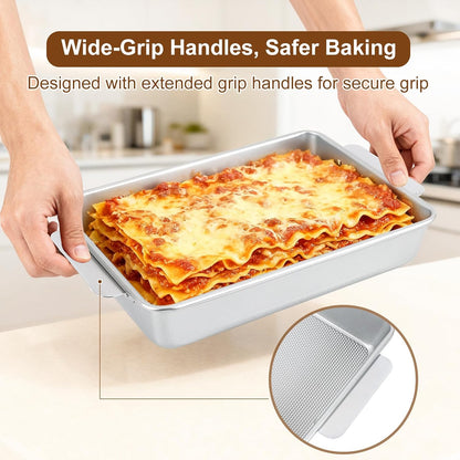 USA Pan 9x13 Baking Pan - Commercial Grade Heavy-Gauge Nonstick Cake Sheet | Warp-Resistant Silver