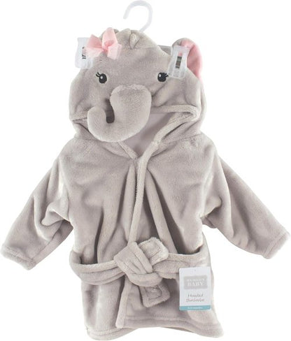 Hudson Baby Plush Animal Face Bathrobe - Adorable Elephant Design for Infants 0-9 Months