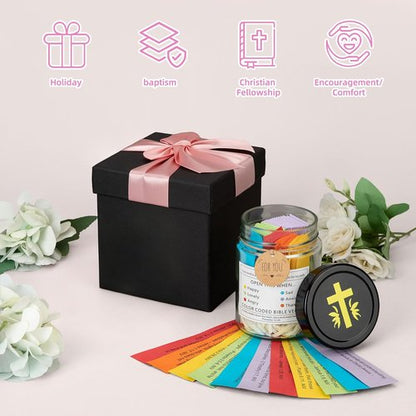 Bible Verse Jar - Inspirational Christian Gift for Women | Perfect for Christmas, Baptism & Encouragement
