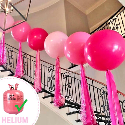 PartyWoo 36-Inch Baby Pink Balloons - Pastel Latex Helium Balloons for Baby Showers & Celebrations