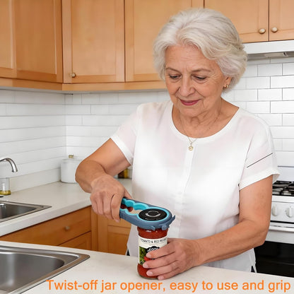 Otstar Jar Opener & Bottle Opener Set - Multi-Function Tool for Seniors with Arthritis | Includes Gripper Pad & Corkscrew