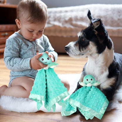 Skiennix Baby Security Blanket - Plush Octopus Lovey Snuggle Toy for Newborns | Perfect Gift for Boys & Girls
