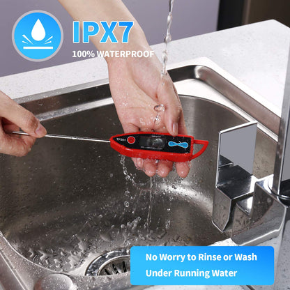 Yacumama Digital Water Thermometer - Instant Read Waterproof Probe for Food, Meat, and Candles