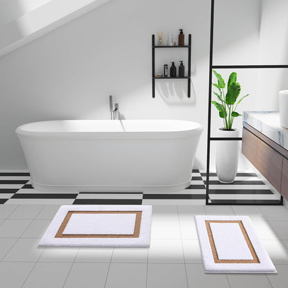 OLANLY Bathroom Rugs - Extra Soft Microfiber Mat | Quick-Dry, Machine Washable, 32x20, Brown