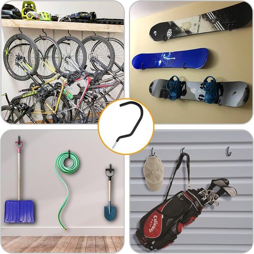 KURUI Heavy-Duty Bicycle Hooks - 9-Inch Garage Ceiling Hangers for Bikes, Lights & Plants