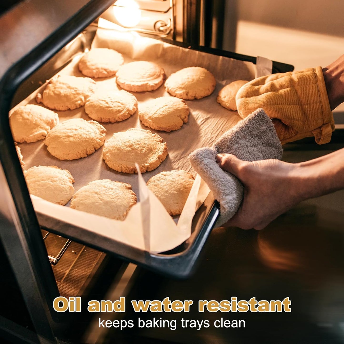 Unbleached Parchment Paper - 100 PCS Nonstick Baking Sheets | 23cm x 33cm, High Temp & Oil Resistant