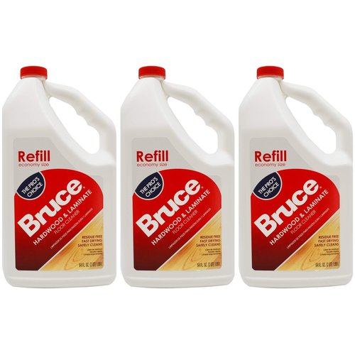 Bruce Hardwood and Laminate Floor Cleaner for All No-Wax Urethane Finished Floors Refill 64oz - Pack of 3