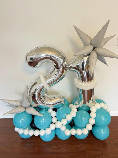 40 Inch Silver Number 4 Balloon by [Brand Name] - Perfect for Birthdays, Graduations & Weddings