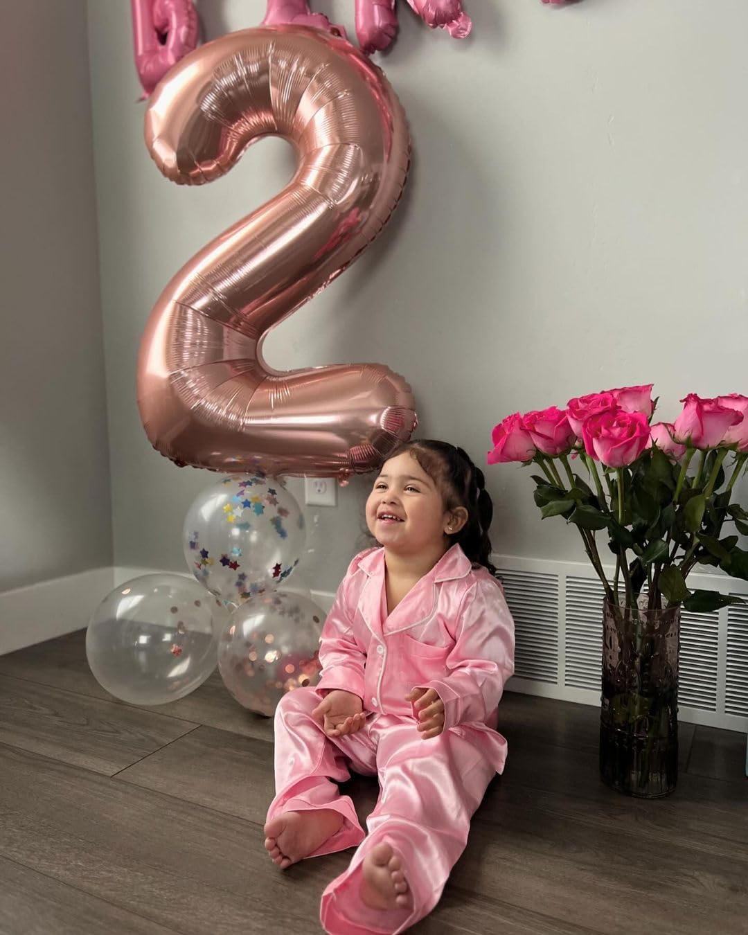 Rose Gold Number 12 Balloon - 40 Inch 12th Birthday Decorations for Girls & Boys