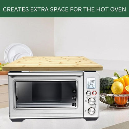 GWBSXM Bamboo Cutting Board for Breville BOV800XL 845BSS 860BSS Smart Oven, Countertop Convection Oven Accessories With Silicone Feet, Heat Resistance, Creates Storage Space