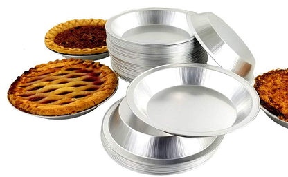 PACTOGO 9" Disposable Heavy Smooth-Wall Aluminum Foil Pie Pans (Pack of 200)