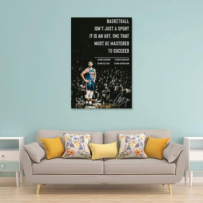 Sports Star Stephen Curry Signed Inspirational Poster Personal Record Decorative Painting Canvas Wall Art Living Room Aesthetic Posters For Boys Bedroom Teens Room. Painting - Single 2-3-Unframe-style