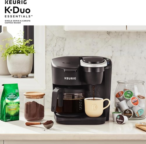 Keurig K-Duo Essentials Coffee Maker - Single Serve & Carafe Brewing | Versatile & Convenient