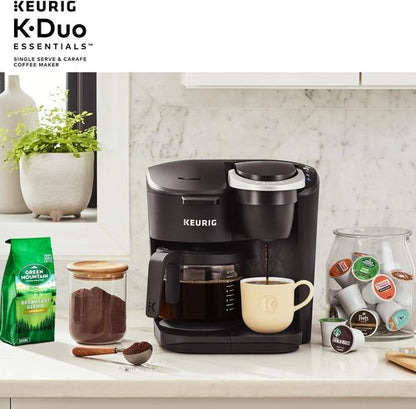Keurig K-Duo Essentials Coffee Maker - Single Serve & Carafe Brewing | Versatile & Convenient