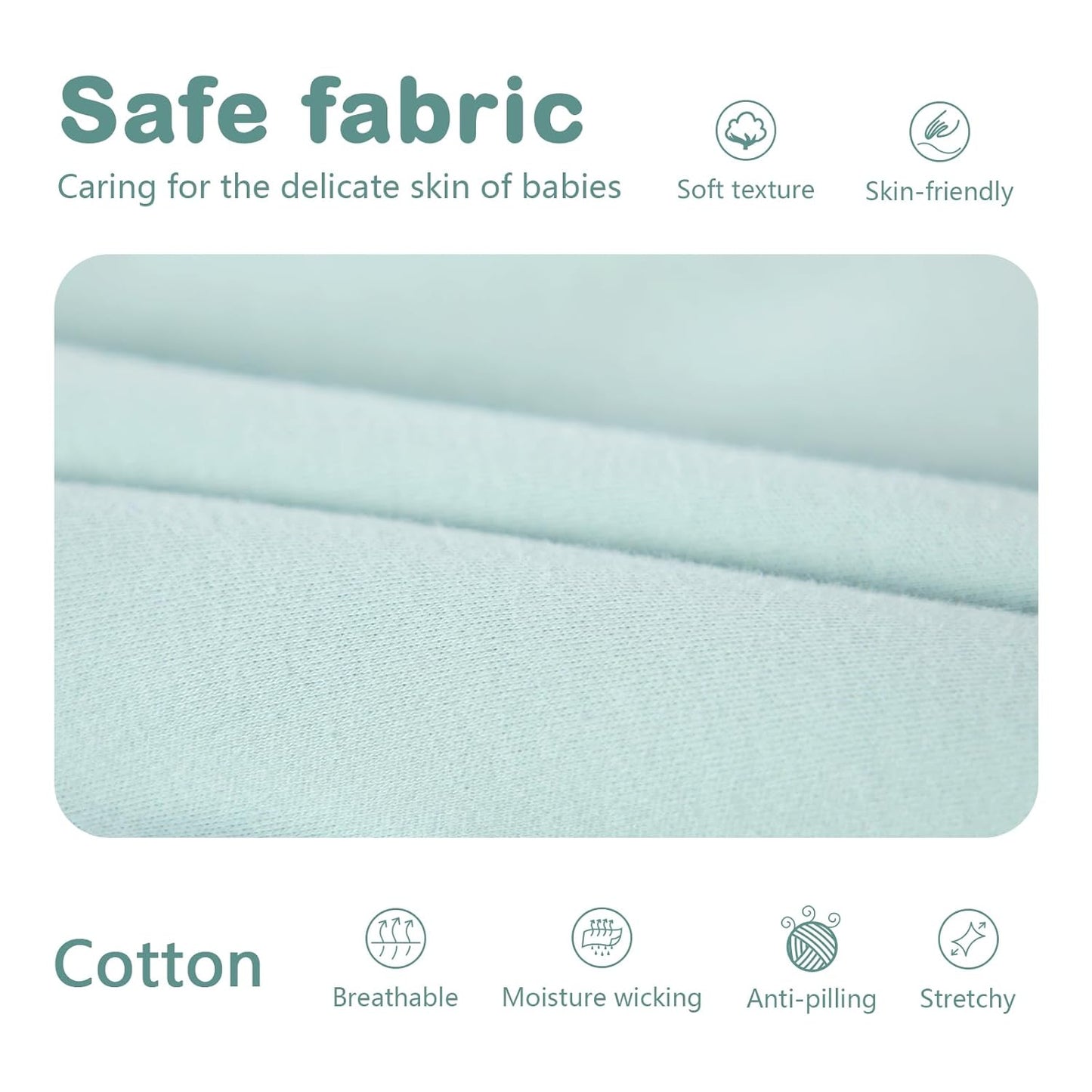 Mosebears Sleep Sack - Baby Winter Wearable Blanket with 2-Way Zipper | 2.5 TOG Cotton, Calm Sage, 12-18 Months