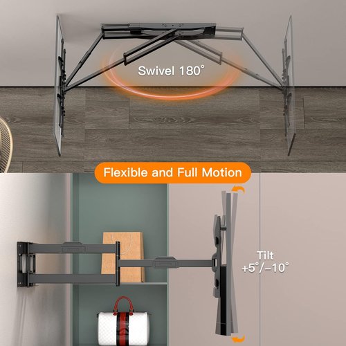 FORGING MOUNT Heavy Duty TV Wall Mount - Dual Articulating Arms for 50-90 Inch Screens, Full Motion, 198lbs Capacity