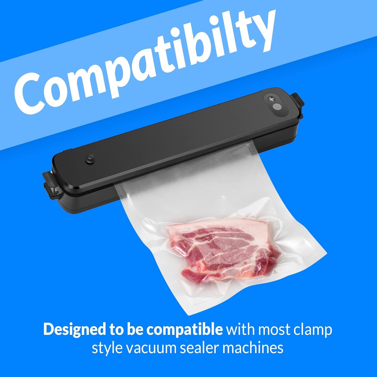 Reli. Vacuum Sealer Bags - 200 Pack Pre-Cut Embossed Food Storage Bags | BPA Free | 8x12 in. Quart Size