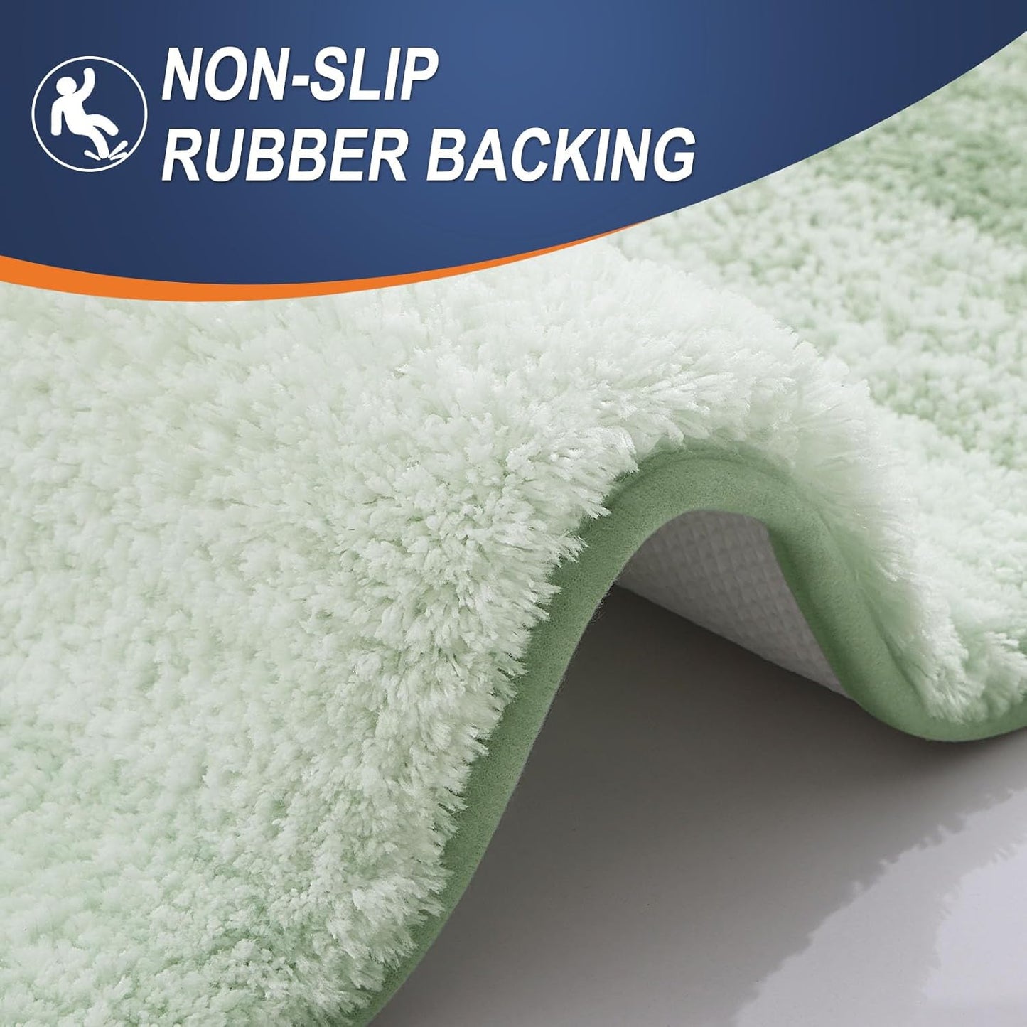 OLANLY Bathroom Rugs - Extra Soft Microfiber Mat 36x24 | Quick Dry & Machine Washable - Sage Green