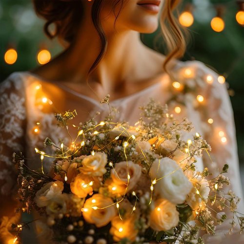 Etinga 7FT 20 LED Warm White Fairy Lights - Battery Operated Mini String Lights for Weddings, Parties & Decorations