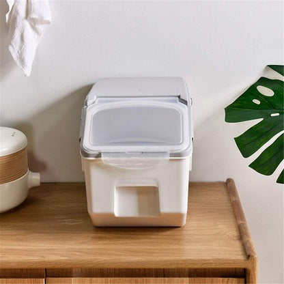 2-Pack Large Rice Storage Containers 10 Liter 340 oz Feed Bin Dog Food Storage Container Set Leak Proof Locking Lid