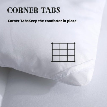 DOWNCOOL Queen Size Comforter - Lightweight Down Alternative Duvet Insert | All-Season White Quilt (88x92 Inches)