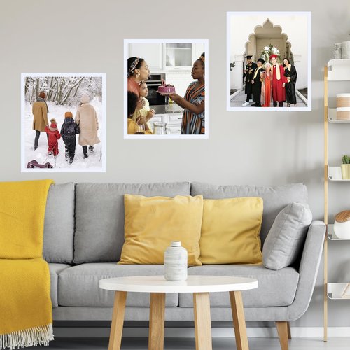 JCJMY 18x20 Picture Frame White for Poster Photo Picture, Horizontal and Vertical Formats for Wall Hanging, 18 x 20 Wall Gallery Poster Photo Frame for 18 by 20 Photos Posters, White
