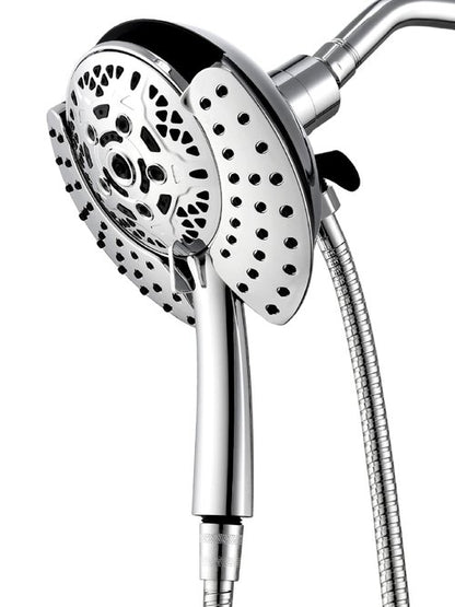 INAVAMZ Shower Heads with Handheld Spray Combo: 7.2" Rain Shower Head & Handheld Shower Head 2-IN-1 Shower Head with 60" Rotatable Stainless Steel Hose, Shower Trim Systems