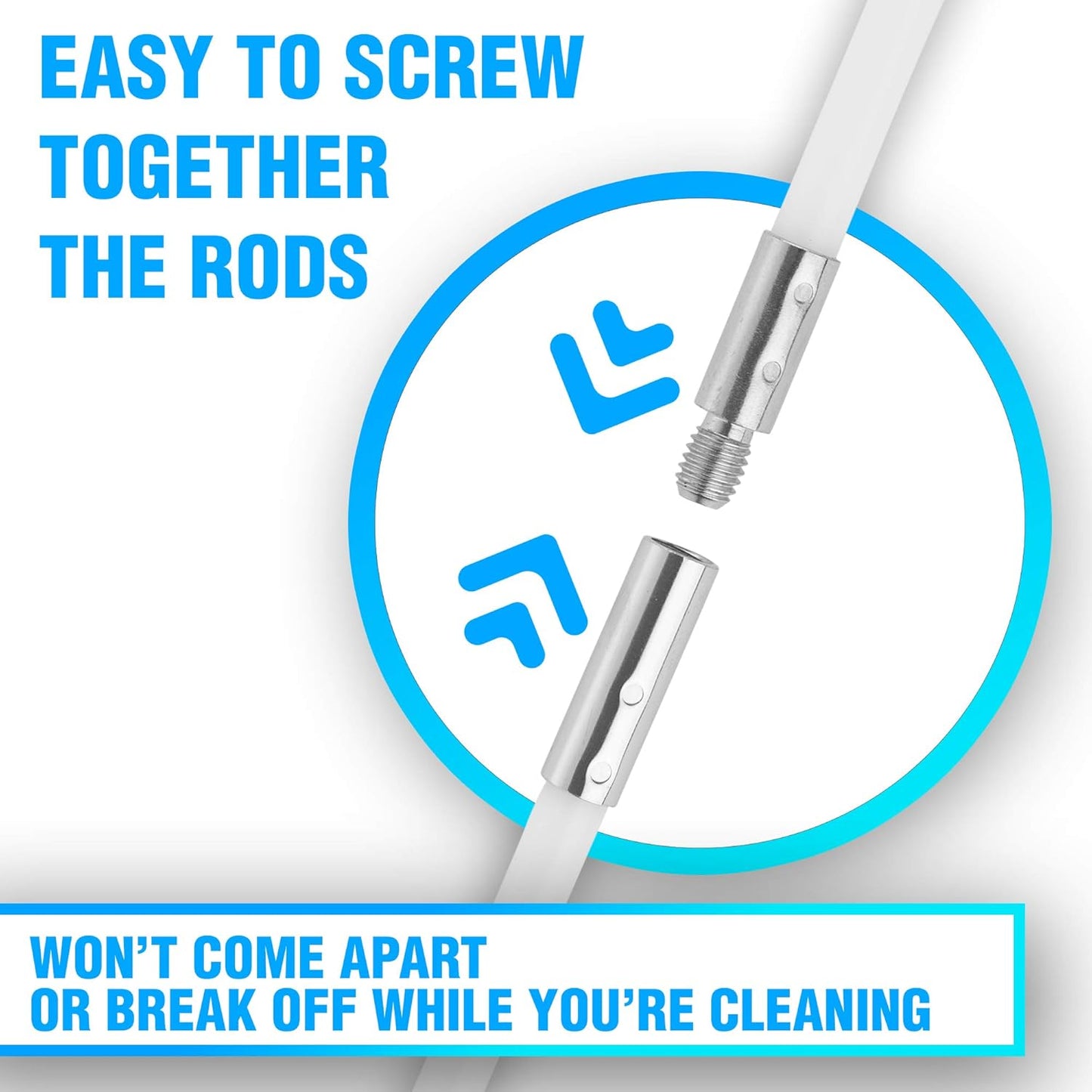 Professional Dryer Vent Cleaner Kit - 20-Foot Reusable Lint Remover with Strong Nylon Brush & Drill Attachment