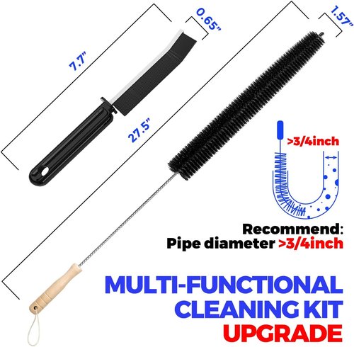 Holikme Dryer Vent Cleaner Kit - Flexible Lint Remover & Brush for Dust and Pet Hair Cleanup
