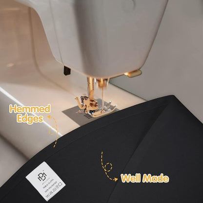 BRILLMAX 90-Inch Black Round Tablecloths - 10 Pack, Water & Stain Resistant, Perfect for Weddings & Events