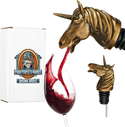 Pour People's Market Unicorn Wine Aerator - Decanter Pour Spout - Great for Wine Parties & Unique Gifts