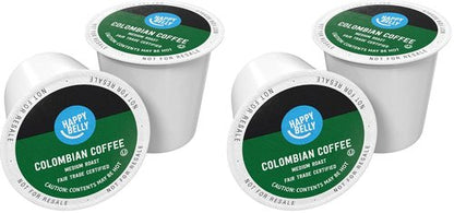 Happy Belly Medium Roast Coffee Pods - Colombian Flavor | Keurig Compatible | 24 Count (Pack of 2)