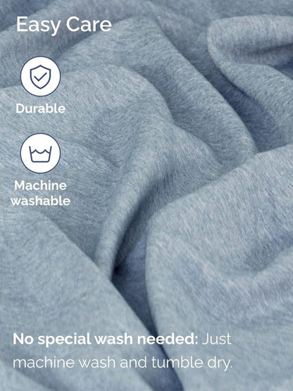 Extra Deep Full Sheet Set - 6 Piece Breathable and Cooling Sheets - Hotel Luxury Bedding for Women, Men, Kids & Teens - Easy & Secure Fit - Soft and Wrinkle Free - Extra Deep Pockets - Heathered Blue