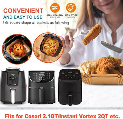 Cosori Air Fryer Liners - Disposable Mini Liners for 2-3 Qt Air Fryers | Perfect for Instant Vortex & Chefman