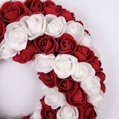 Idyllic Handcrafted Boxwood Wreath - July 4th Patriotic Americana Decoration for Front Door | Blue