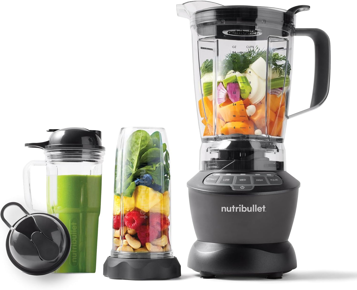 Nutribullet Full-Size Blender Combo 1200W - Powerful Dark Gray Kitchen Blender