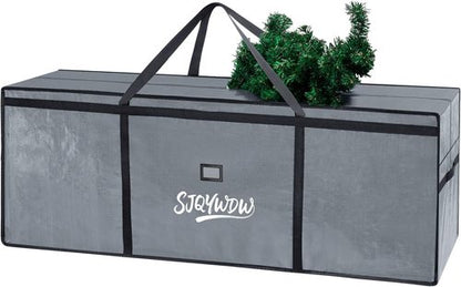 Heavy Duty Christmas Tree Storage Bag by [Brand Name] - 7.5 ft Water Resistant with Dual Zippers & Mesh Pockets