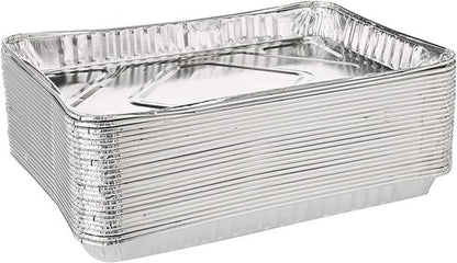 DCS Deals Aluminum Foil Cake Pans - Extra Sturdy 1/4-Size for Baking & Transporting | Pack of 12