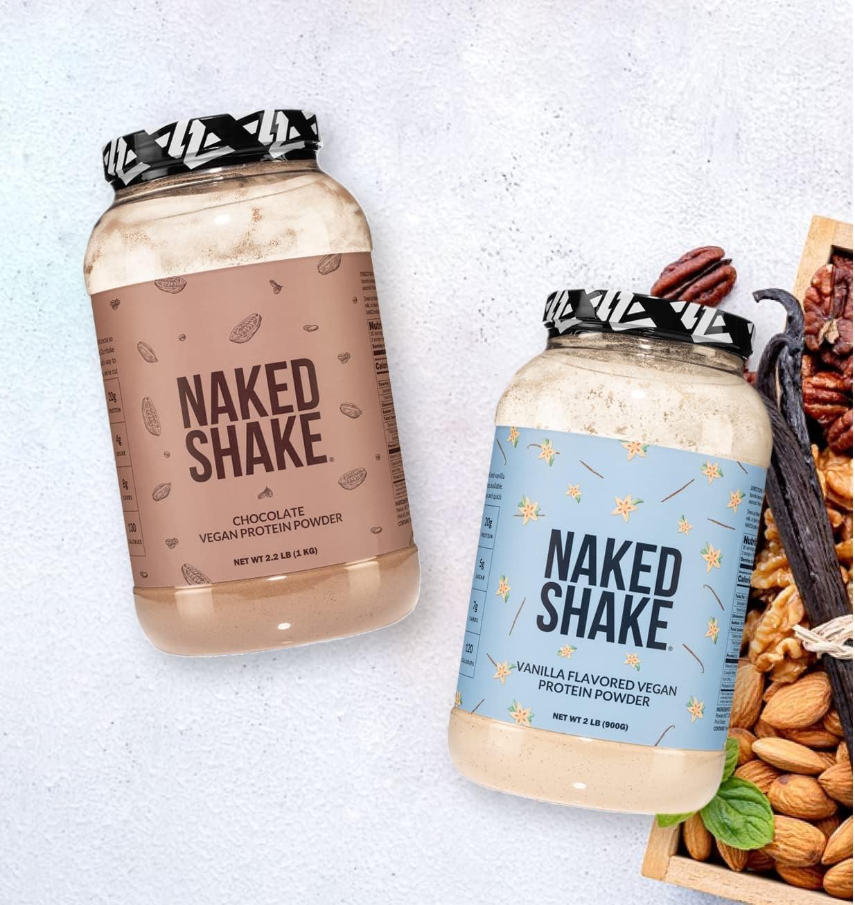 NAKED Shake - Chocolate Coconut Almond Protein Powder - Plant-Based, Gluten-Free, 30 Servings