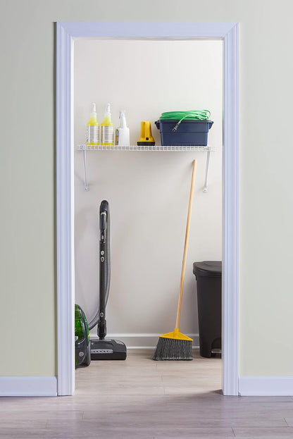 Rubbermaid Direct Wall Shelf - 3 Ft. Wide Wire Shelving Organizer with Mounting Hardware | White