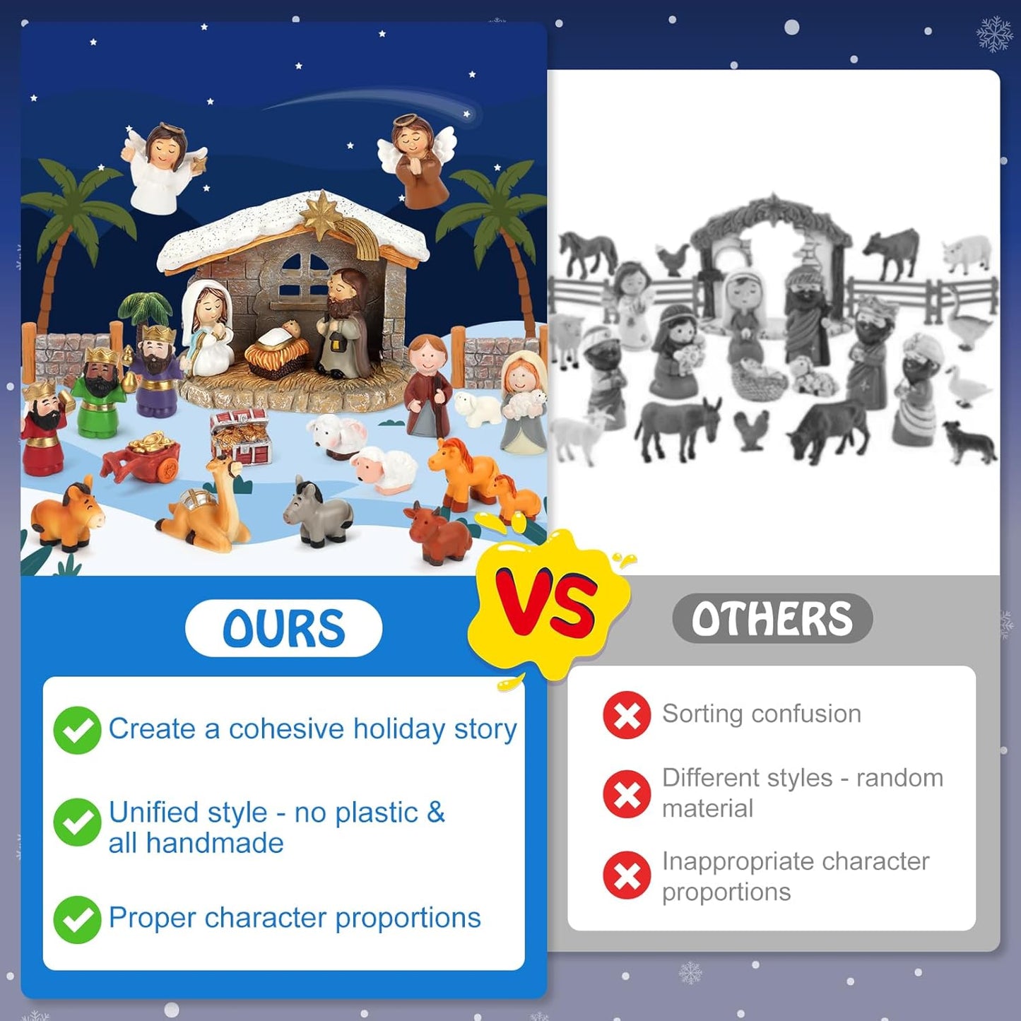 Nativity Advent Calendar 2026 for Kids - 24-Day Christmas Countdown Set | Perfect for Ages 1-5+
