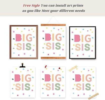 LARTSFRO Wall Art Decor - Inspirational Posters for Sisters | Set of 4 Unframed 10x8 Inch Prints