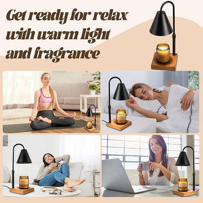 Electric Candle Warmer Lamp with 4-Level Dimmer & 10.6" Black Variation