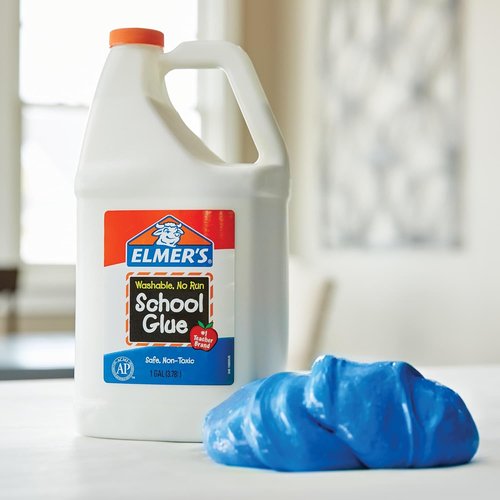 Elmer's White Liquid School Glue - Safe & Washable 1 Gallon | Ideal for Arts & Crafts, Slime, Classroom Use