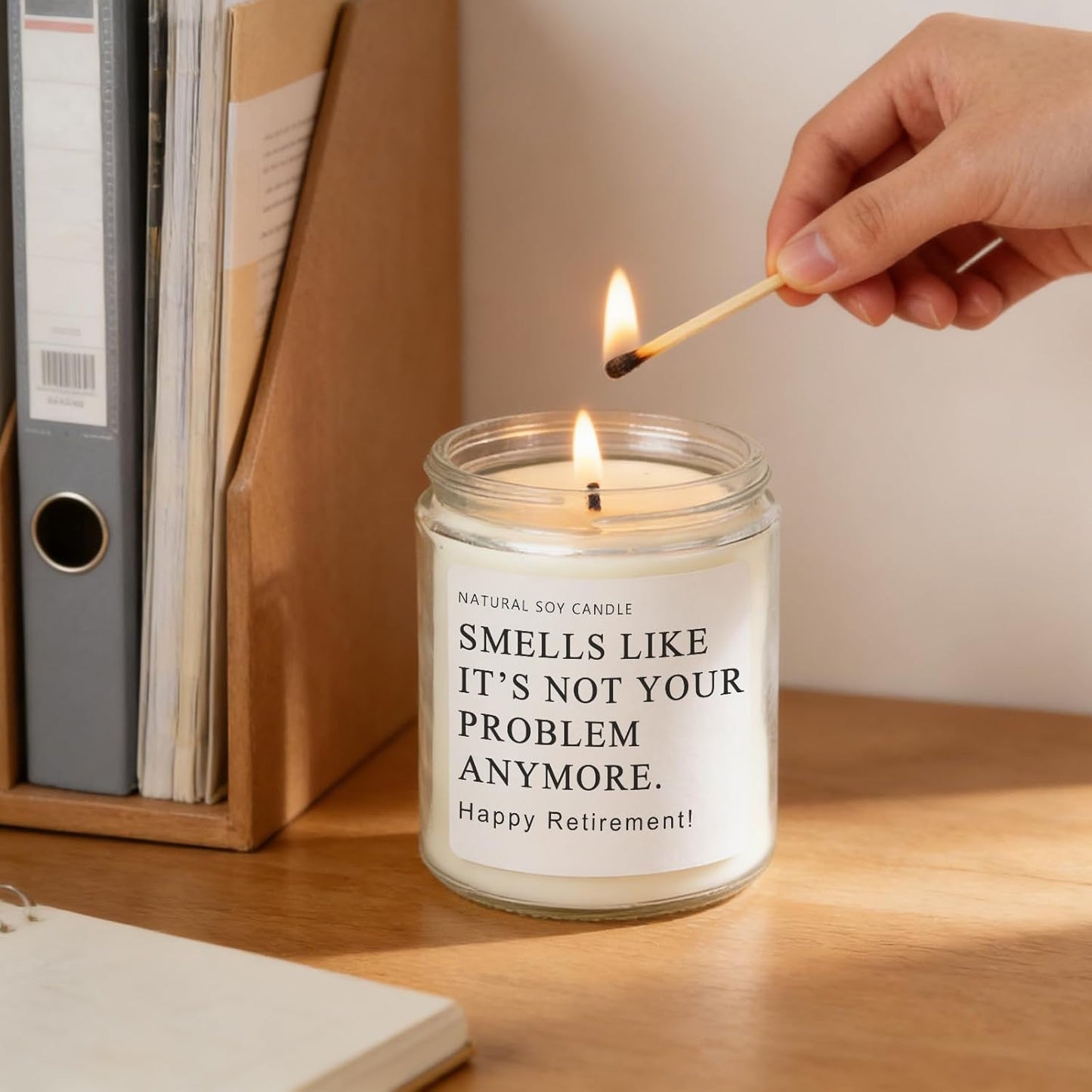 Retirement Gifts for Woman Men, Happy 2026 Retirement Candle, Funny Retired Farewell Gifts for Coworkers, Teacher, Nurse, Boss, Friends - Lavender Scented (7oz)