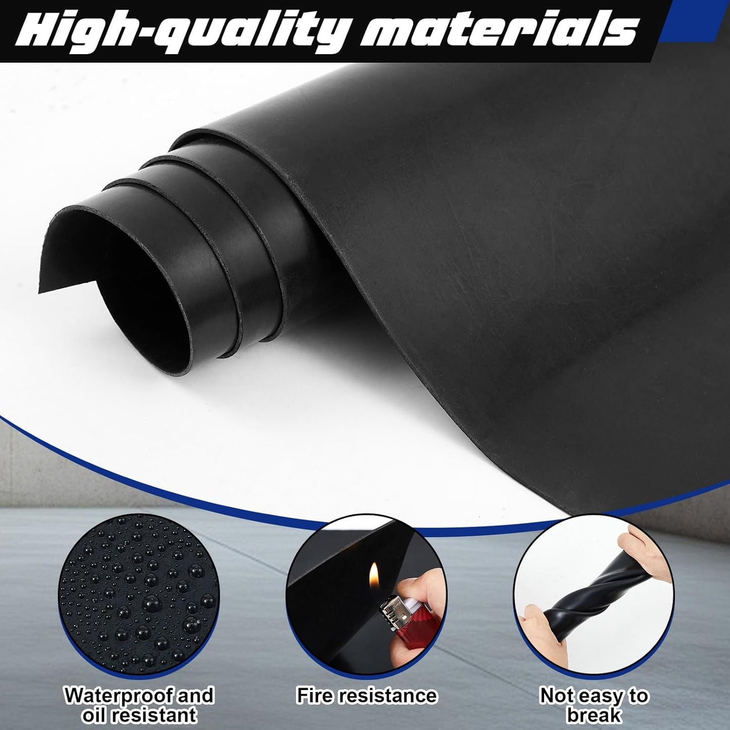 Skiennix Neoprene Rubber Sheets - 1/16 Inch Thick, 16" W x 118" L | Durable Gasket Strip for DIY Projects