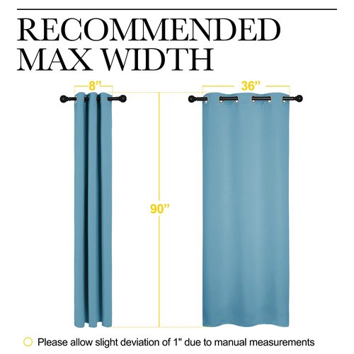 NICETOWN Room Darkening Curtain Panels - Toddler Boy Bedroom Drapes with Grommet, Energy Smart Window Treatment Curtains(Teal Blue, 42 inches W x 90 inches L, 2 Panels)
